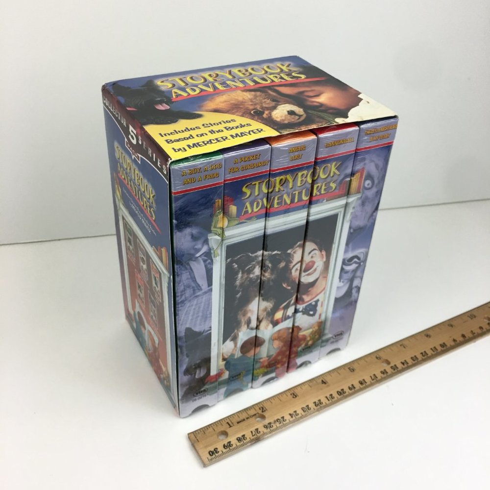 Vtg 2001 Storybook Adventures Set Mercer Mayer 5 VHS Tapes Sealed Family‎ Kids